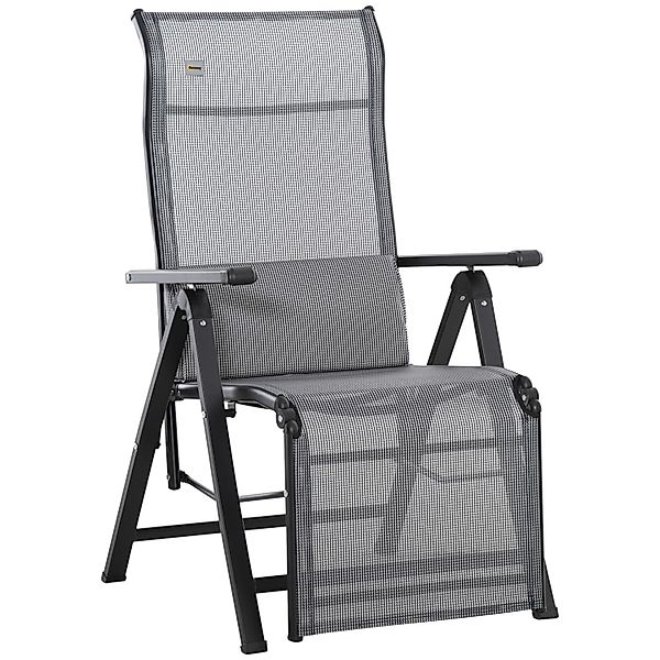 Outsunny Sonnenliege Klappbar Gartenliege mit Kissen Schwarz Grau günstig online kaufen