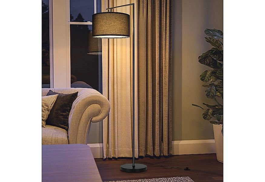 ZMH Stehlampe Whonzimmer Stoff Design Modern Deko Lese E27mit Fußschalter B günstig online kaufen