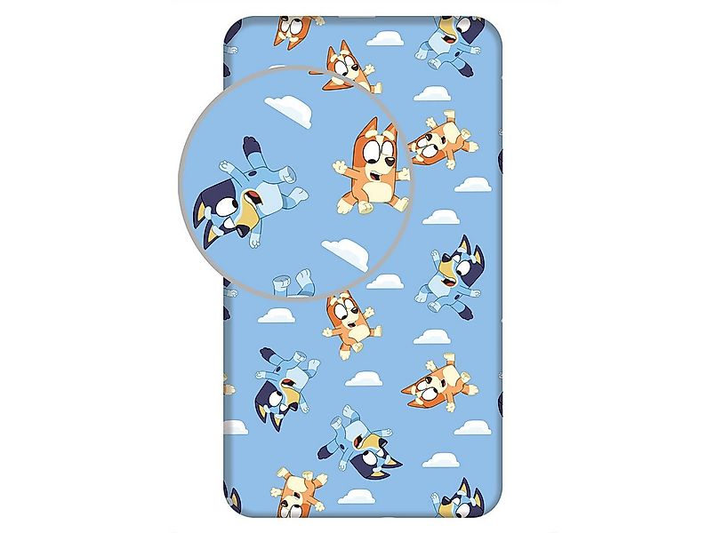 Bluey Bettlaken Spannbettlaken 90 × 200 cm aus Baumwolle mit Gummizug, Baum günstig online kaufen