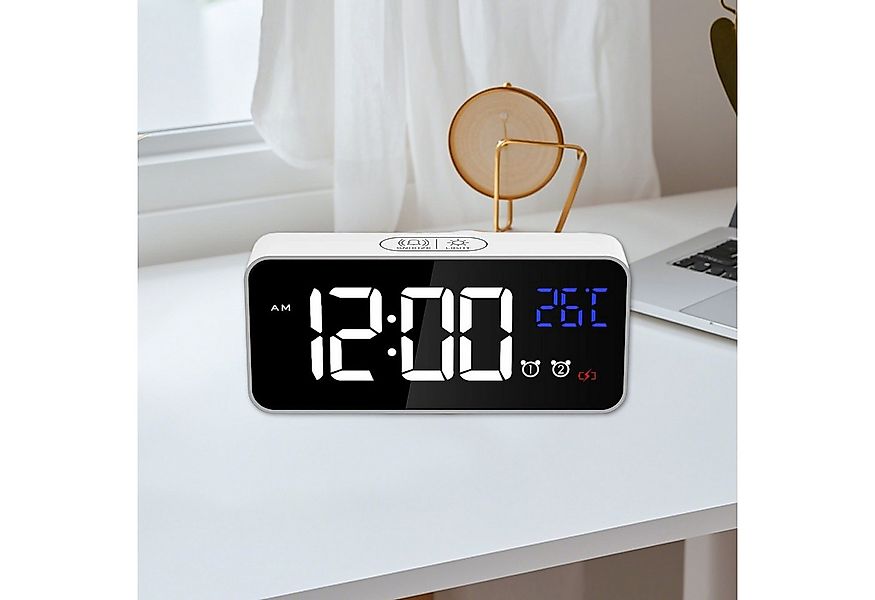 REDOM Wecker LED Musik-Wecker Digitaler Wecker Tischwecker Spiegelwecker mi günstig online kaufen