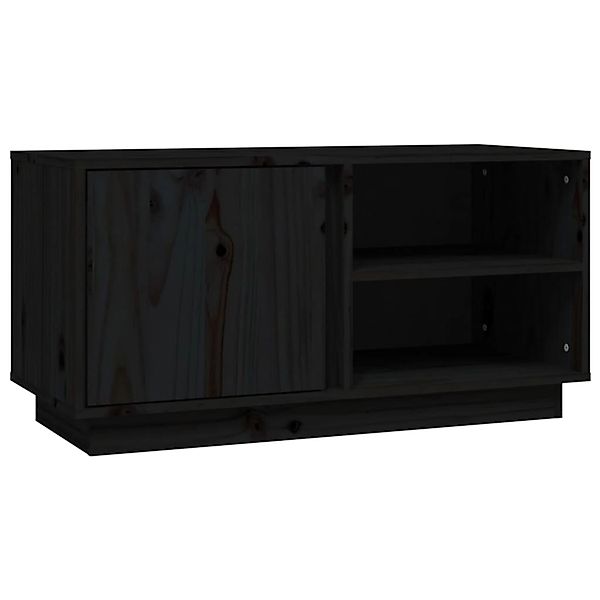 Vidaxl Tv-schrank Schwarz 80x35x40,5 Cm Massivholz Kiefer günstig online kaufen