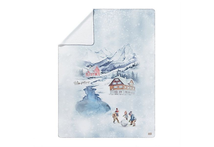 Wohndecke Estella Flanelldecke Kuscheldecke Mountain lake 150x200 Winterlan günstig online kaufen