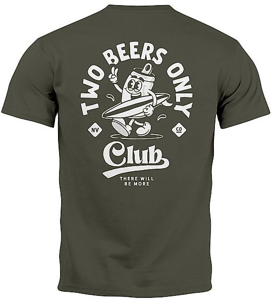 Neverless Print-Shirt Backprint T-Shirt Herren Bier Spruch Motivprint Comic günstig online kaufen