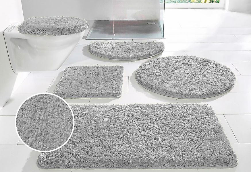 my home Badematte "Sanremo, Badvorleger, Badezimmer Teppich, sehr weich" Hö günstig online kaufen