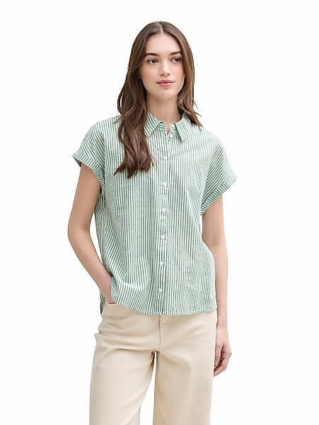 TOM TAILOR Denim Kurzarmbluse, mit Streifen-Design günstig online kaufen
