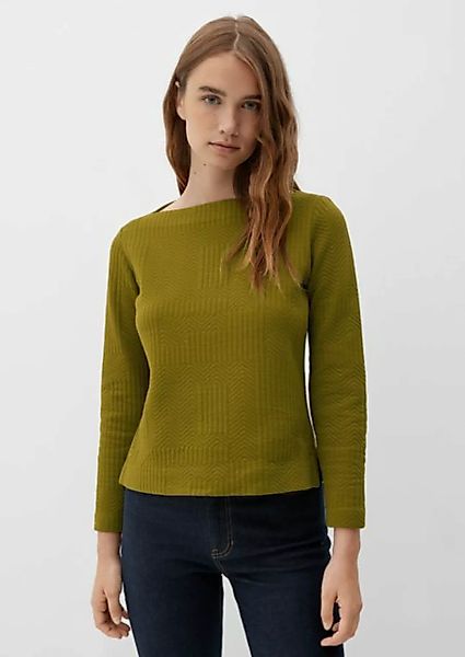 s.Oliver Sweatshirt Sweatshirt mit Fischgrat-Muster günstig online kaufen