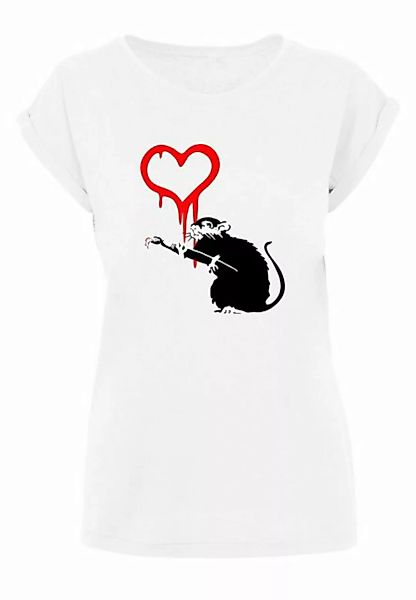 Merchcode T-Shirt Merchcode Damen Ladies Love Rat T-Shirt (1-tlg) günstig online kaufen