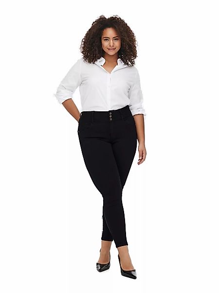 Carmakoma by Only Damen Jeans CARANNA - Skinny Fit - Schwarz - Black - Plus günstig online kaufen