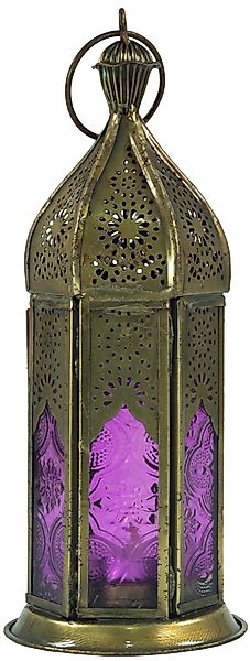 Guru-Shop Kerzenlaterne Orientalische Metall/Glas Laterne in.. günstig online kaufen