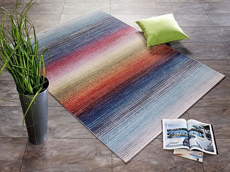 OCI DIE TEPPICHMARKE Teppich »Rainbow Stripe«, rechteckig, 5 mm Höhe, Beson günstig online kaufen
