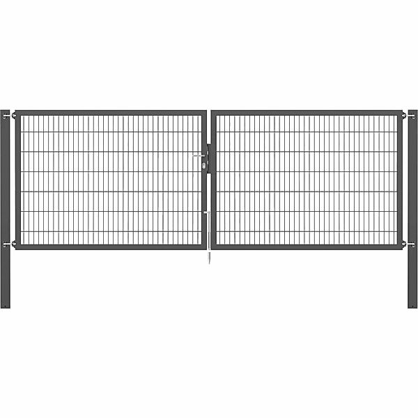 Doppeltor Flexo Plus 400 cm x 140 cm Pfosten 100 cm x 100 cm Anthrazit günstig online kaufen