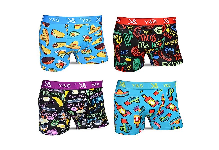 Socked Boxershorts bunte Unterhosen (4-St) bunte, lustige, farbige Retrosho günstig online kaufen