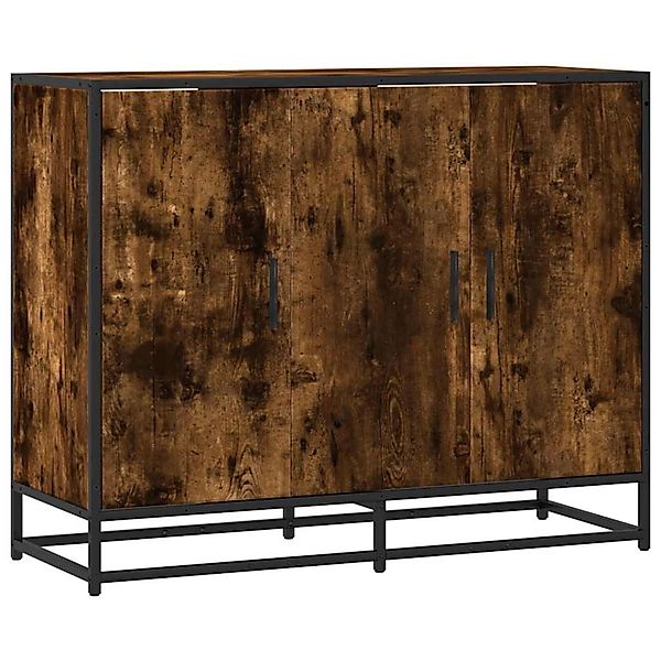 vidaXL Sideboard Räuchereiche 94x35x76 cm Holzwerkstoff 849006 günstig online kaufen