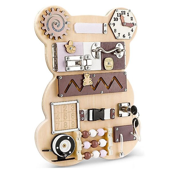 CLTYQ Motorikbrett Busy Board für Kleinkinder Montessori Spielzeug ab1 Jahr günstig online kaufen