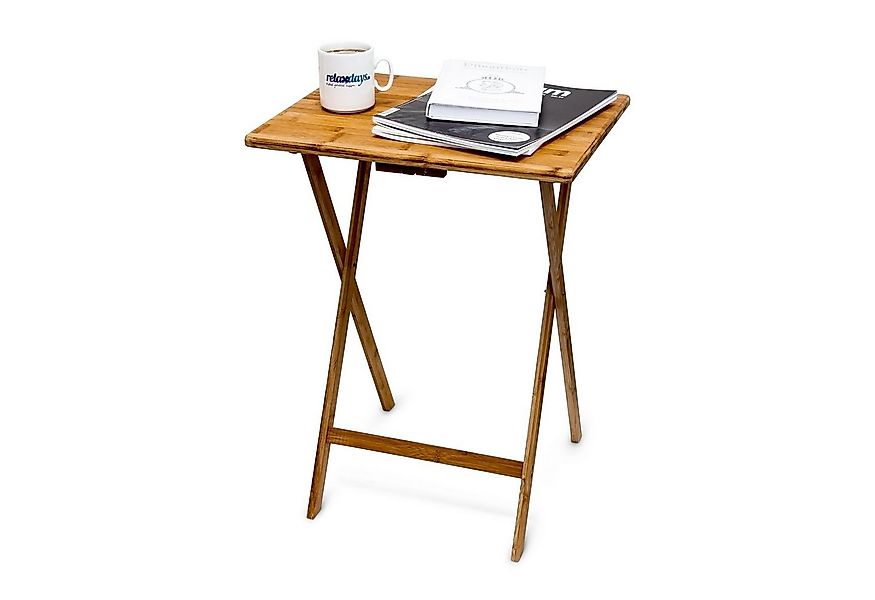 relaxdays Klapptisch Beistelltisch klappbar Bambus günstig online kaufen