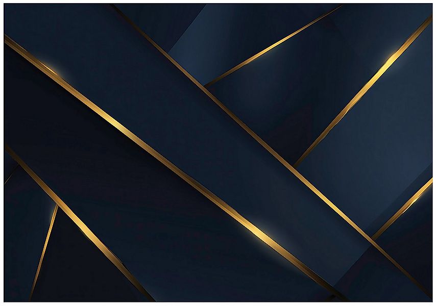 Wallarena Fototapete Abstrakt Blau Gold Vlies Tapete Wohnzimmer Schlafzimme günstig online kaufen