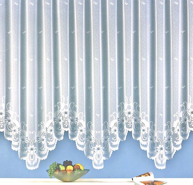 Weckbrodt Gardine "Flensburg" Kräuselband 1 Stk. tlg. Bogenstore, Jacquard, günstig online kaufen