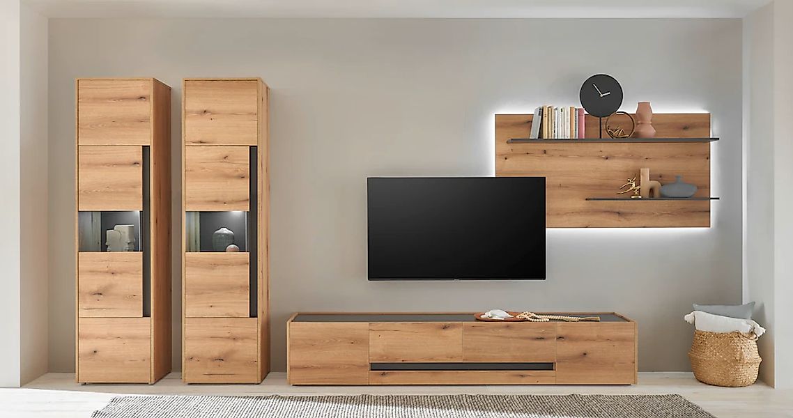 Home affaire Wohnwand "City/Giron, moderne Anbauwand, Komplettset in vielen günstig online kaufen