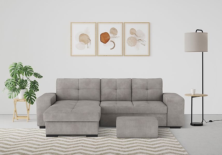 COTTA Ecksofa Mattina L-Form, mit Hocker, günstig online kaufen
