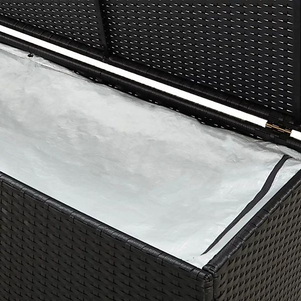 Gartenbox Poly Rattan 200x50x60 Cm Schwarz günstig online kaufen