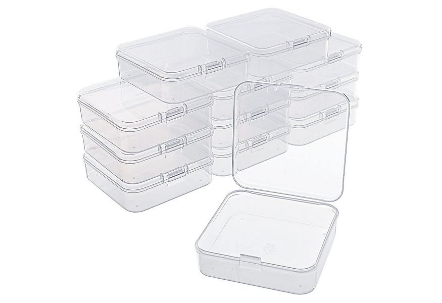 Belle Vous Aufbewahrungsbox Klare Behälter - B6,3 x L6,3 x H1,6 cm (12 St) günstig online kaufen