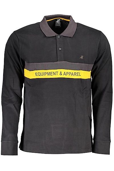 U.S. GRAND POLO Poloshirt Elegantes Langarm-Poloshirt für Herren in Schwarz günstig online kaufen