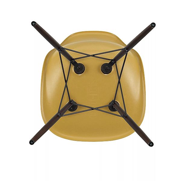 Vitra - Eames Fiberglass Side Chair DSW Ahorn dunkel - ocker hell/Sitzschal günstig online kaufen