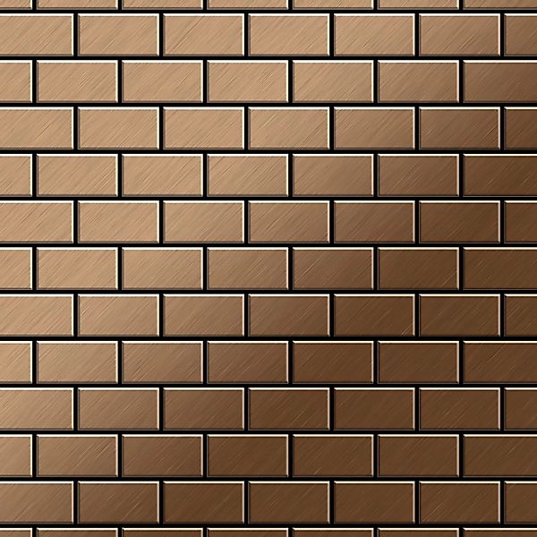 ALLOY Mosaik Fliese Massiv Metall Titan Gebürstet Kupfer 1,6mm Stark House- günstig online kaufen