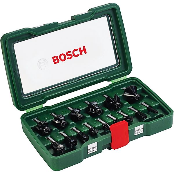 Bosch HM-Fräser-Set Promoline 8 mm Schaft 15-teilig günstig online kaufen