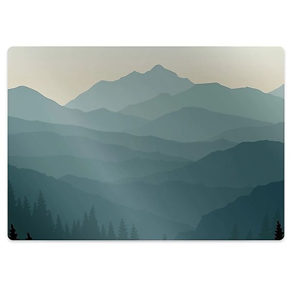 Tulup Bodenschutzmatte Wald Bürostuhl Unterlage 100x70 cm Blau Fußbodenschu günstig online kaufen