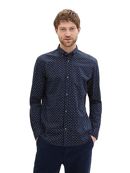 TOM TAILOR Denim Langarmhemd POPLIN mit Streifenmuster günstig online kaufen