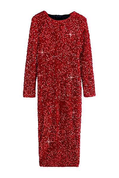 Next Paillettenkleid Langärmeliges Midikleid mit Pailletten, günstig online kaufen