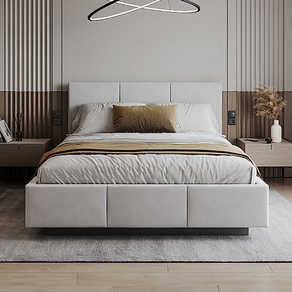 FDM Polsterbett ALMADA modern mit Bettkasten günstig online kaufen