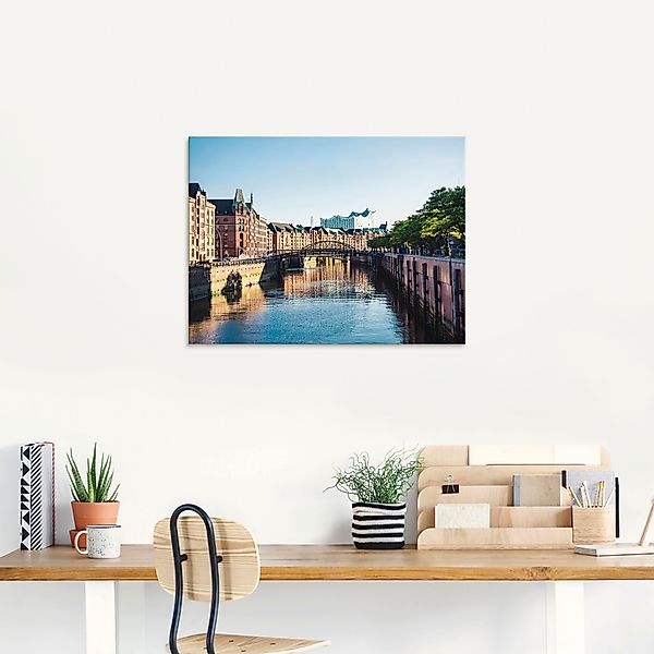Artland Glasbild »Hamburg Speicherstadt«, Deutschland, (1 St.), in verschie günstig online kaufen