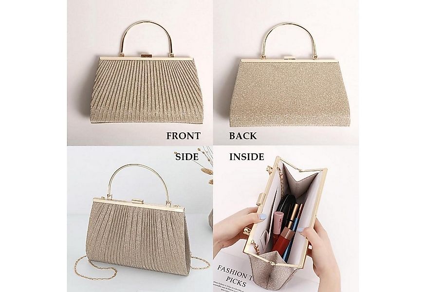 LuxusKollektion Clutch Damen Clutch Glitzer Abendtasche Brauttasche Hochzei günstig online kaufen