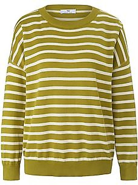 Rundhals-Pullover aus 100% SUPIMA®-Baumwolle Peter Hahn grün günstig online kaufen
