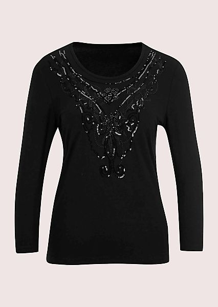 MADELEINE T-Shirt "Glanzshirt Funkelndes Oberteil mit Ziersteinen" Glanz-Ak günstig online kaufen