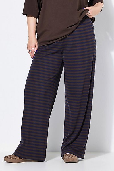 Studio Untold Schlupfhose Hose Wide Legs Rippjersey mit Ringeln günstig online kaufen