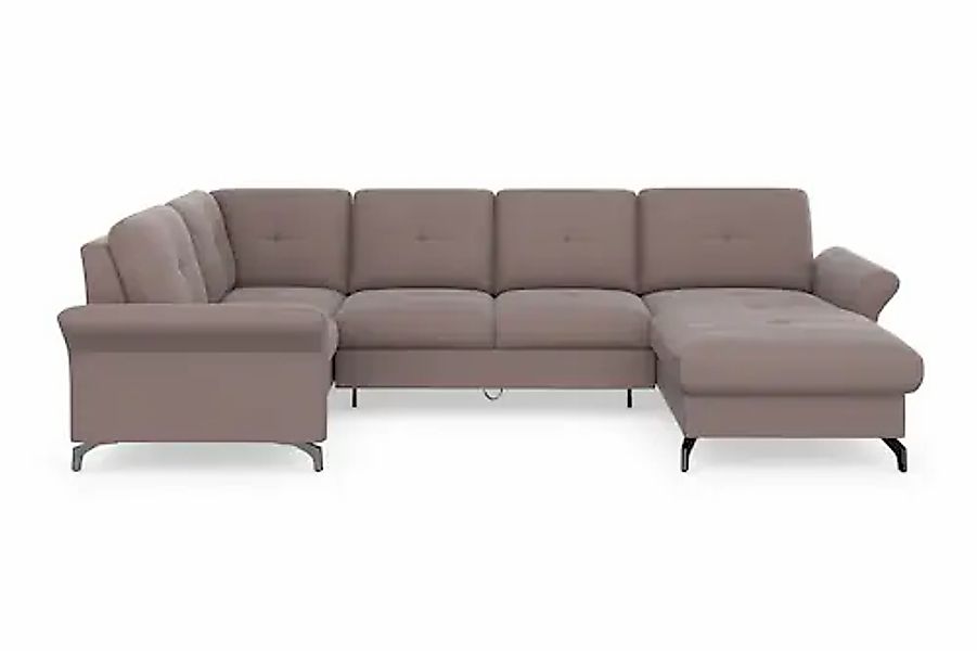 Home affaire Wohnlandschaft »Calando U-Form« wahlweise mit Bettfunktion, Be günstig online kaufen