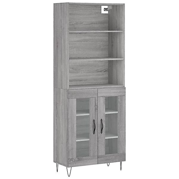 vidaXL Highboard Grau Sonoma 69,5x34x180 cm Holzwerkstoff 3189315 günstig online kaufen