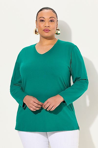 Ulla Popken T-Shirt Shirt V-Ausschnitt Relaxed günstig online kaufen