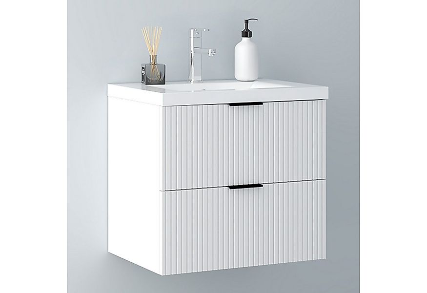 Aica Sanitär Waschtisch Badmöbel Set Waschbecken mit Unterschrank Badschran günstig online kaufen