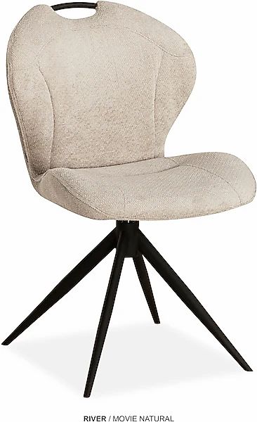 OMG Design Esszimmerstuhl »River« (Set) 2 Stk. Stoff Drehstuhl mit auto-ret günstig online kaufen