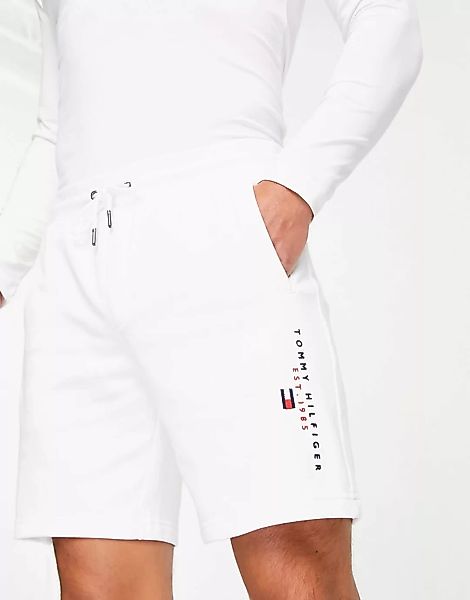 Tommy Hilfiger – Essential – Sweat-Shorts in Weiß mit Logo günstig online kaufen