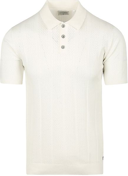 No Excess Knitted Poloshirt Off White - Größe XL günstig online kaufen