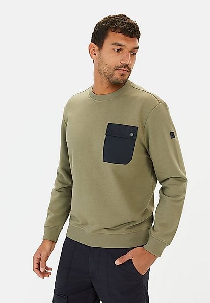 camel active Sweatshirt mit Kontrasttasche Langarm Rundhals günstig online kaufen