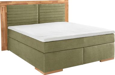 PLACES OF STYLE Boxspringbett "Cup" mit LED-Beleuchtung, Massivholzrahmen u günstig online kaufen