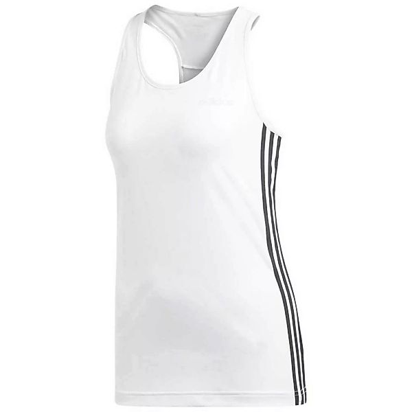 Adidas Design 2 Move 3 Stripes Ärmelloses T-shirt XS White / Black günstig online kaufen