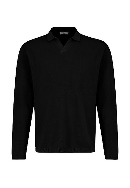 Eight2Nine Longsleeve Herren Langarmshirt relaxed fit offener Polokragen günstig online kaufen