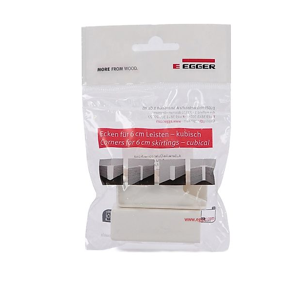 Egger Außenecke Kubisch 6 cm Universal Weiß 2 Stück günstig online kaufen